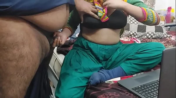 indian stepsister caught watching porn on laptop by her stepbrother and fucked in all holes with clear hindi voice full dirty talking